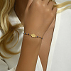 201 Stainless Steel Hamsa Hand Link Bracelets for Women FO1824-1