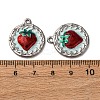 304 Stainless Steel Enamel Pendants STAS-P406-24P-3