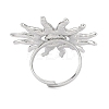 Non-Tarnish Textured Sun 304 Stainless Steel Adjustable Rings for Women LS-RJEW-H231-01P-3