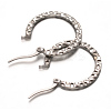 304 Stainless Steel Hoop Earrings EJEW-L123-21P-2