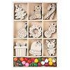 Christmas theme DIY Wood Pendants WOOD-S063-01D-1