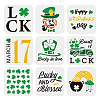 9Pcs 9 Styles Saint Patrick's Day PET Hollow Out Drawing Painting Stencils Sets DIY-WH0383-0021-1
