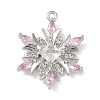 Christmas Theme Brass Micro Pave Cubic Zirconia Pendants KK-Z065-01-03P-1