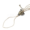 Tibetan Style Alloy & Iron Halloween Witch Bell Pendant Decorations HJEW-JM04494-5