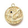 Brass Micro Pave Cubic Zirconia Pendants LS-KK-Q035-16B-G-1