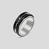 Rotatable 304 Stainless Steel Finger Rings FS-WGF1F3F-05-1