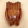 Wooden Hand Dish Jewelry Plate DJEW-NH0001-02-1