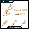 9Pcs 3 Styles Brass Fold Over Clasps KK-HY0003-83-2