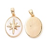 Brass Shell Pendants KK-E068-VC130-1