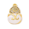 Brass Micro Pave Cubic Zirconia Charms KK-A240-05G-1