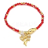 Rack Plating Brass and Glass Stretch Bracelets BJEW-B106-04G-04-1