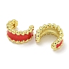 Brass with Enamel Cuff Earrings EJEW-C104-079B-02-2