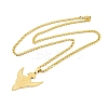 304 Stainless Steel Necklaces NJEW-Q338-12G-2