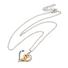 Heart with Word Best Wishes Zinc Alloy Pendant Necklaces for Christmas LS-NJEW-M203-02B-GP-3