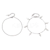 2Pcs 2 Styles 304 Stainless Steel Cable Chain Paperclip Chain Charm Double Layer Anklets for Women AJEW-AN00740-03-5