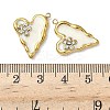 304 Stainless Steel with Crystal Rhinestone Enamel Pendants STAS-G362-03G-3