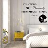 Rectangle with Word PVC Wall Stickers DIY-WH0228-186-4