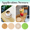 8Pcs 4 Styles Rattan & Cotton Mat AJEW-MB0001-02-11