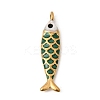 304 Stainless Steel Enamel Pendants STAS-B128-52G-03-1