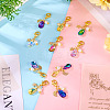 Teardrop Glass Pendant Decoration PALLOY-TAC0128-5