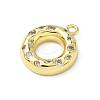 Brass Micro Pave Clear Cubic Zirconia Pendants KK-I476-02G-O-2