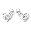 Rack Plating Brass Micro Pave Cubic Zirconia Pendants KK-K332-08P-2