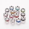 Brass Spacer Beads with Grade A Rhinestone RB-K050-9mm-B01-1