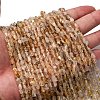 Natural Gold Rutilated Quartz Beads Strands G-I389-A25-1