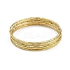 7Pcs Vacuum Plating PVD Vacuum Plating 201 Stainless Steel Bangles Sets for Women BJEW-F476-04G-1