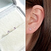 Cubic Zirconia Diamond Stud Earrings LS-STER-M105-01A-S-2