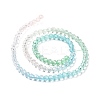 10 Strands Transparent Gradient Color Glass Beads Strands GLAA-CJ0002-09B-10
