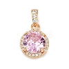 Brass Micro Pave Cubic Zirconia Pendants KK-E795-11KCG-01-1