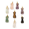 Natural & Synthetic Mixed Gemstone Pendants G-K338-30G-1