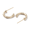 Wire Wrapped Half Ring Alloy Studs Earrings for Women EJEW-H309-10KCG-2