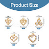5Pcs 5 Styles Brass Micro Pave Cubic Zirconia Pendants KK-TA0002-99-3