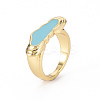 Alloy Enamel Wide Band Rings RJEW-N034-003-RS-4