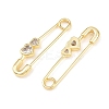 Brass Micro Pave Cubic Zirconia Pendants KK-C162-048G-2