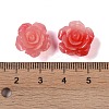 Synthetic Coral 3D Flower Rose Beads CORA-A005-14mm-4