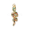Rack Plating Brass Micro Pave Cubic Zirconia Pendants X-KK-A160-12G-1