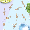 4Sets Alloy Lightning Bolt Pendant FIND-SC0017-54-4