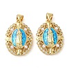 Rack Plating Brass Micro Pave Cubic Zirconia Earrings KK-P268-06A-G-2