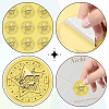 Gold Foil Paper Picture Stickers STIC-WH0030-001-3