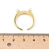 Brass Micro Pave Cubic Zirconia ABS Imitation Pearl Cuff Rings RJEW-D307-02G-C-5