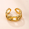 304 Stainless Steel Rhinestone Cuff Open Rings WG7ACF4-01-2