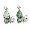 Brass Micro Pave Clear Cubic Zirconia Pendants KK-L211-019P-02-1