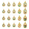 20Pcs 10 Styles Alloy Enamel Pendants FIND-TA0009-35-1