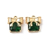 Brass Micro Pave Cubic Zirconia Pendants KK-S531-09G-2