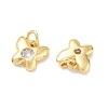 Brass Micro Pave Cubic Zirconia Charms KK-E797-01B-G-2
