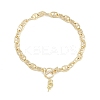 Brass Mariner Link Chain Bracelet Making KK-U020-12G-1