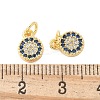 Brass Micro Pave Cubic Zirconia Charms KK-U056-39G-3